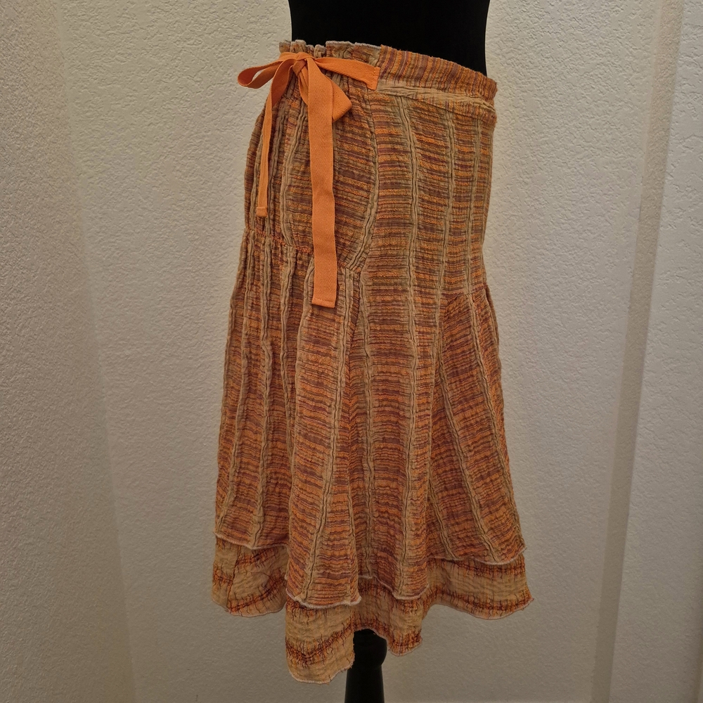 Sel Sel Chic Orange A-Line Skirt - Picture 3 of 11